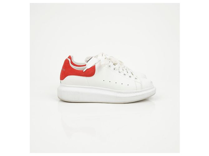 Alexander Mcqueen Sneakers Oversole Red Tab White - vista 3