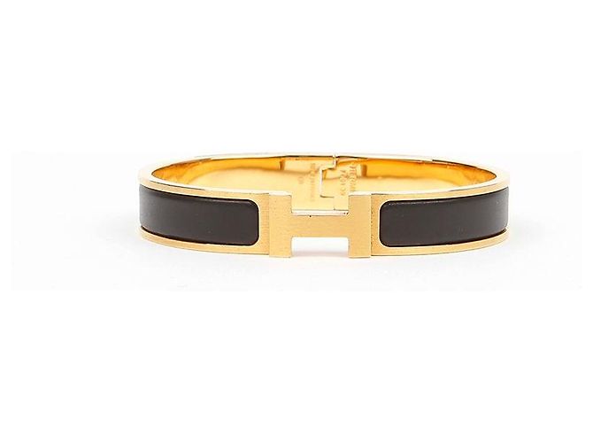 Bracciale Hermès Click HH Marrone Metallo - vista 2