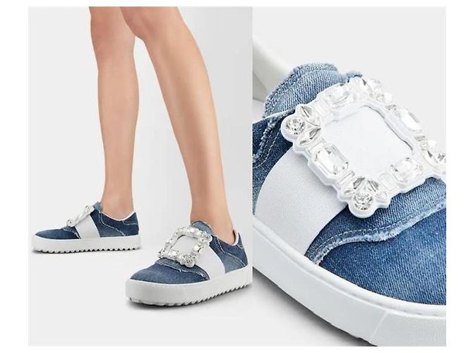 Roger Vivier Vivier Strass Denim Sneaker - Ansicht 13