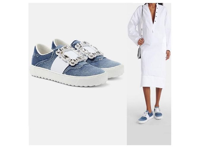 Roger Vivier Vivier Strass Denim Sneaker - Ansicht 7