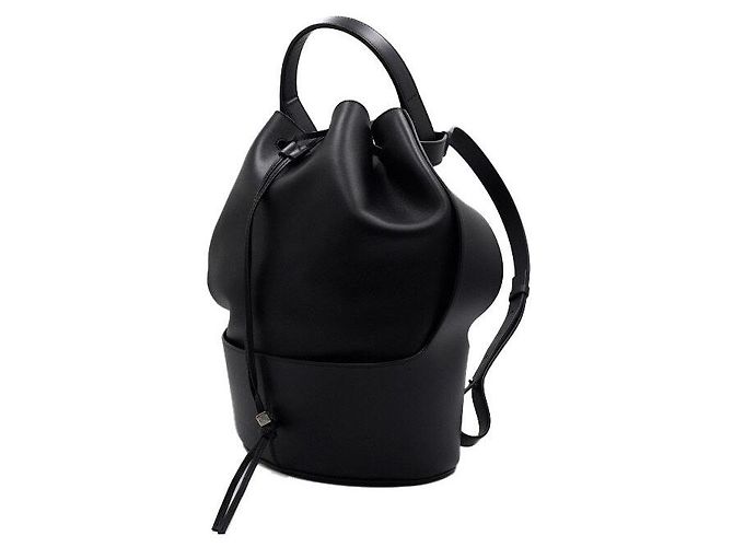 Loewe Black Leather Balloon Backpack - view 2