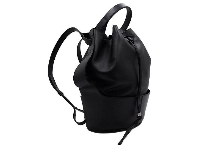 Loewe Black Leather Balloon Backpack - view 3