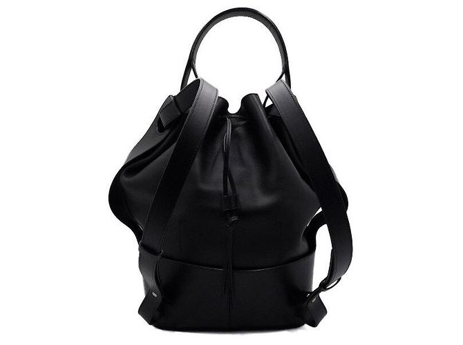 Loewe Black Leather Balloon Backpack - view 4