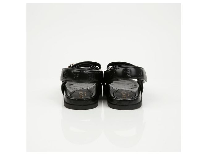 Sandali Gucci Double G in pelle nera - vista 6