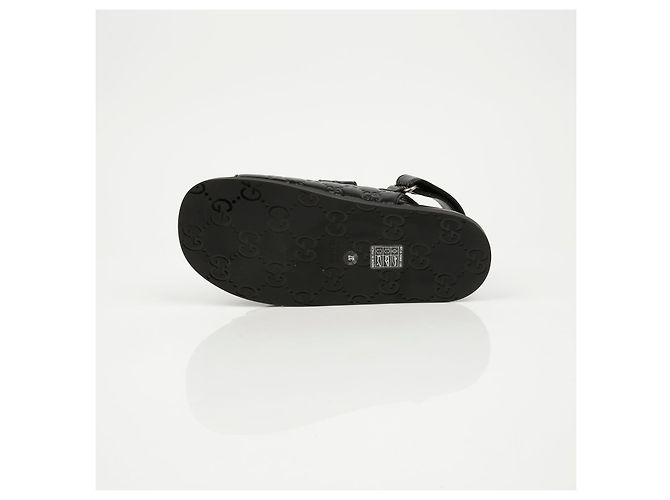Sandali Gucci Double G in pelle nera - vista 9