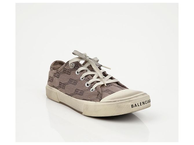 Balenciaga Baskets Paris Low BB Monogram - vue 2