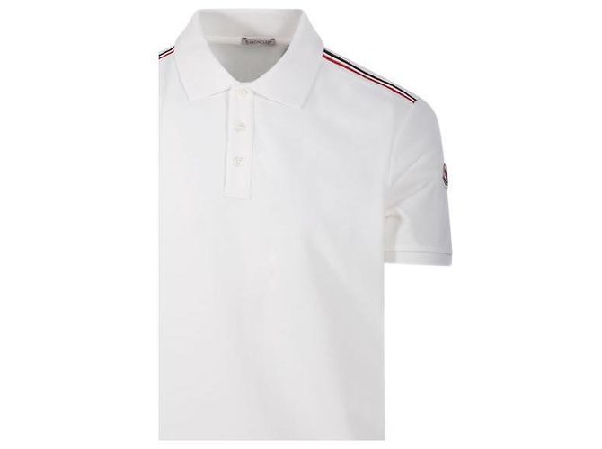 Moncler Logo Polo T-Shirt Weiß - Ansicht 5