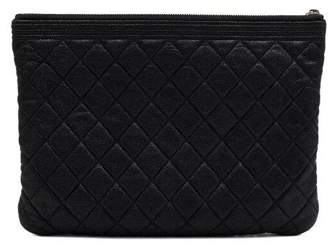 Chanel Borsa a pochette Boy New Medium in caviale nero - vista 4