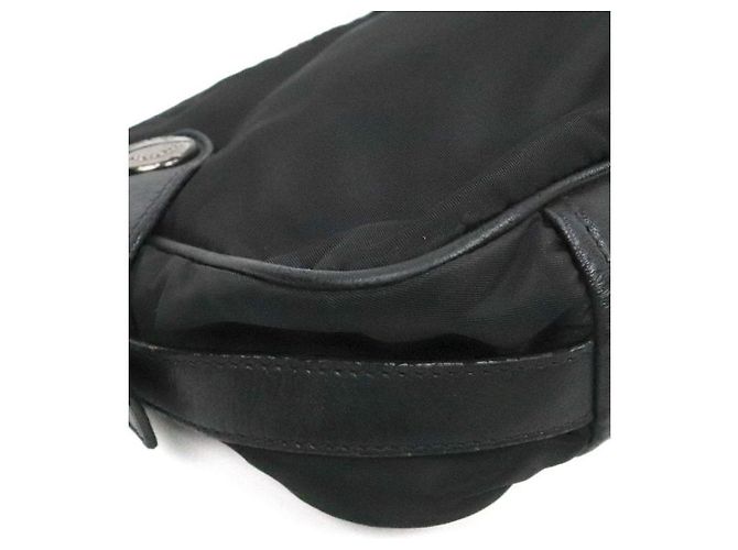 Prada Borsa a tracolla hobo in nylon nero - vista 5