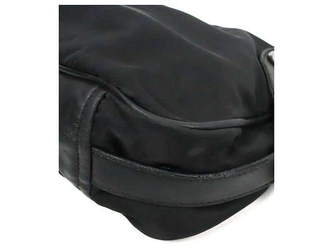 Prada Borsa a tracolla hobo in nylon nero - vista 6