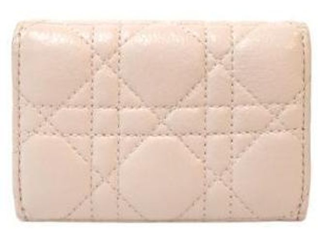 Dior Tarjetero de piel acolchada rosa - vista 3