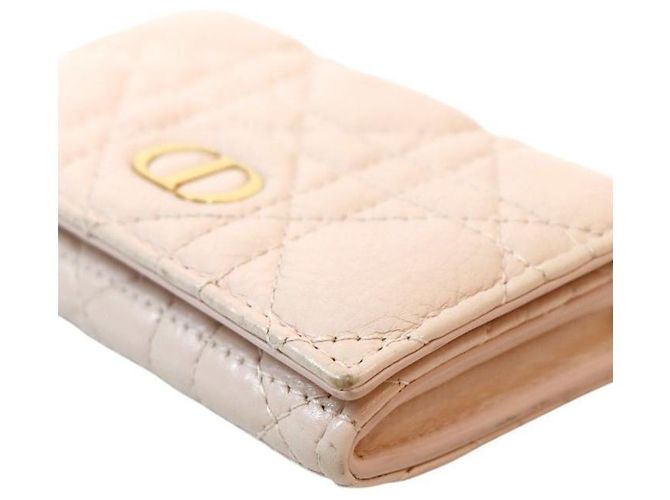 Dior Tarjetero de piel acolchada rosa - vista 5