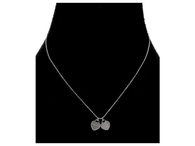 Tiffany & Co Collana Doppio Cuore in Argento - vista 5