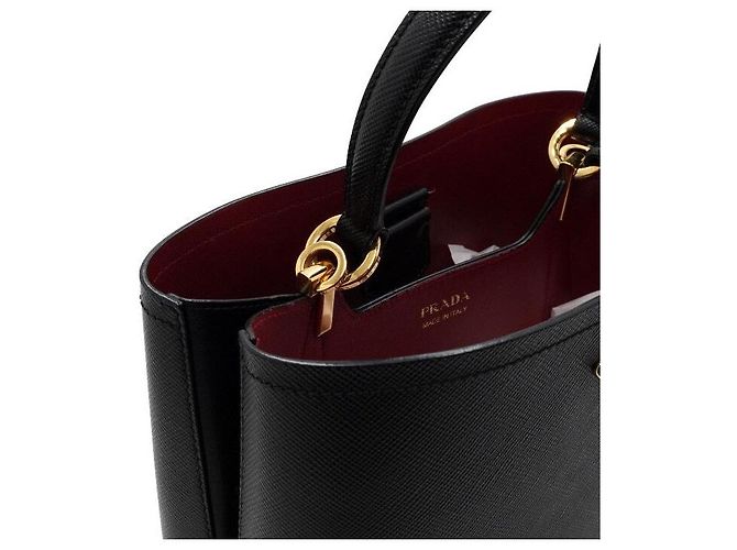 Prada Borsa Tote e Borsa a Tracolla Saffiano Panier Double Large - vista 11