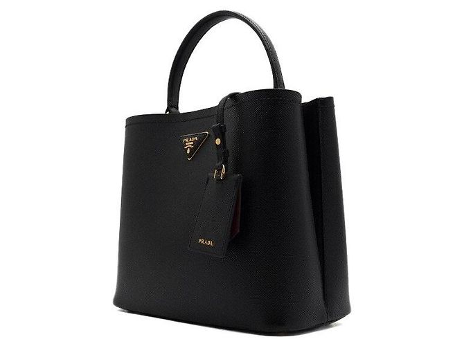 Prada Borsa Tote e Borsa a Tracolla Saffiano Panier Double Large - vista 2