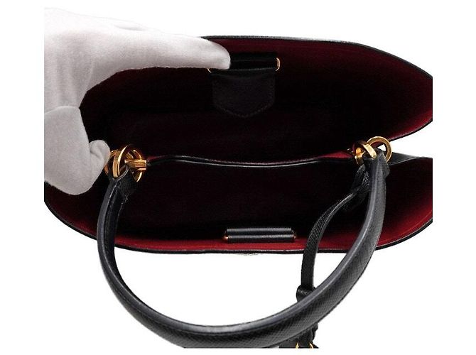 Prada Borsa Tote e Borsa a Tracolla Saffiano Panier Double Large - vista 5