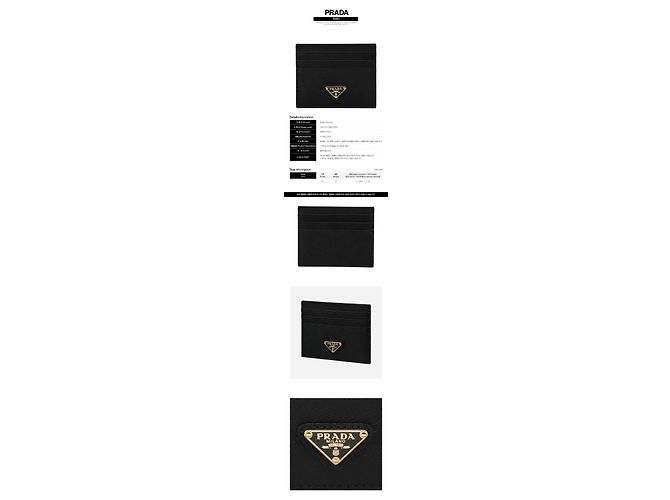 Prada Portacarte Triangle in Saffiano Nero - vista 2