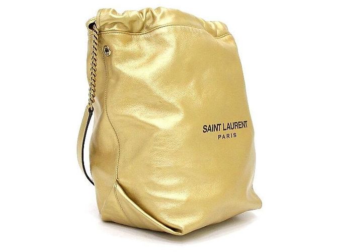 Autre Marque Borsa a secchiello Gold Teddy con coulisse - vista 3