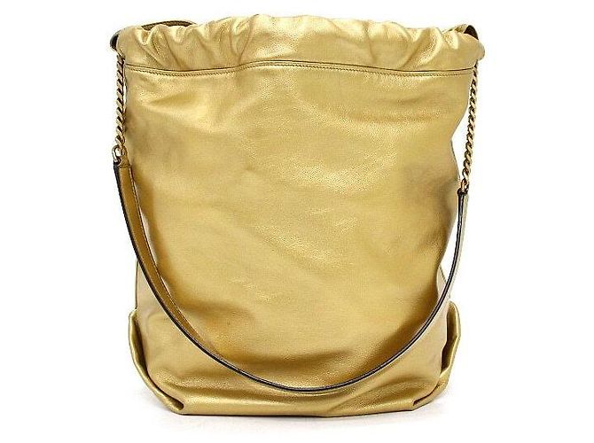 Autre Marque Borsa a secchiello Gold Teddy con coulisse - vista 4