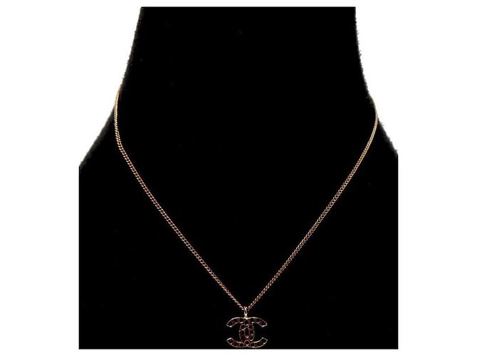 Chanel Black Cubic CC Gold Necklace - view 5