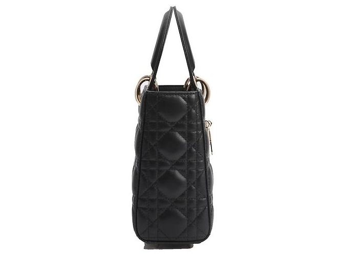 Dior Borsa a tracolla in pelle di agnello nera - vista 3