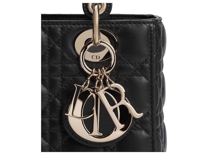 Dior Borsa a tracolla in pelle di agnello nera - vista 4