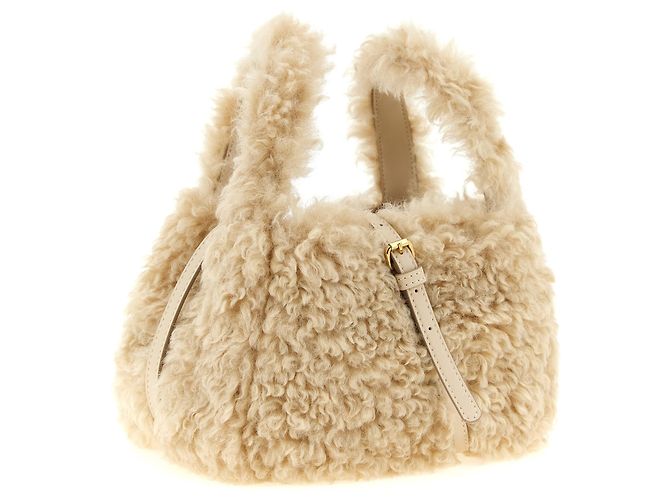 Stella Mc Cartney Borsa a tracolla in poliestere beige - vista 2
