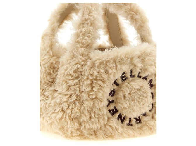 Stella Mc Cartney Borsa a tracolla in poliestere beige - vista 3