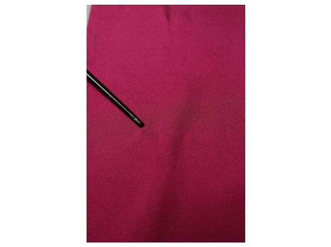 Dolce & Gabbana Sciarpa stola in pizzo frangiato in seta bordeaux da uomo - vista 3