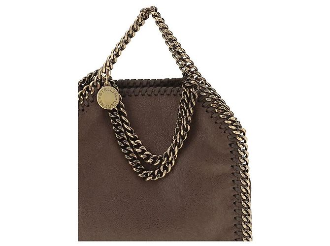 Stella Mc Cartney Borsa in pelle scamosciata marrone - vista 4