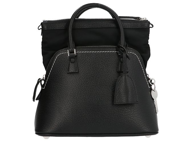 Maison Martin Margiela Borsa in pelle di vitello nera - vista 2