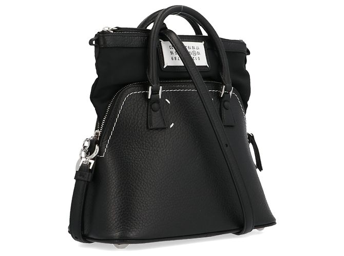Maison Martin Margiela Borsa in pelle di vitello nera - vista 3