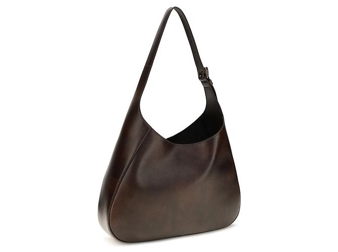 Prada Borsa a tracolla Bos Taurus in pelle di vitello marrone - vista 3