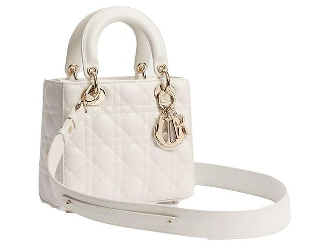 Dior Borsa in pelle di agnello bianca - vista 2
