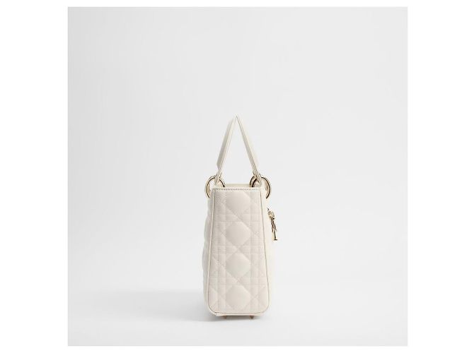 Dior Borsa in pelle di agnello bianca - vista 3