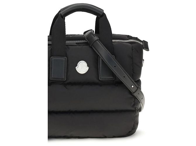 Mini borsa Moncler Caradoc in nylon nero - vista 4
