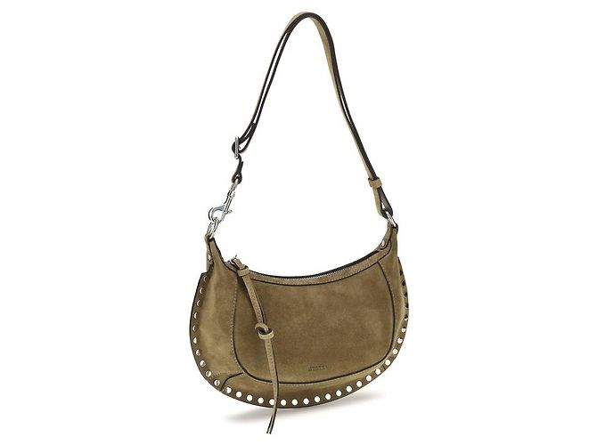 Isabel Marant Borsa a tracolla Bos Taurus in pelle di vitello beige - vista 2