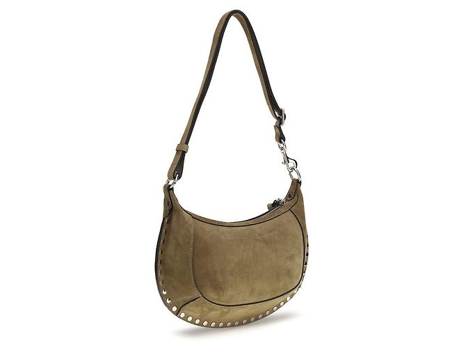 Isabel Marant Borsa a tracolla Bos Taurus in pelle di vitello beige - vista 3