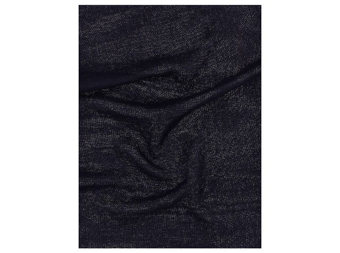 Sciarpa Brunello Cucinelli in cashmere e seta blu - vista 3
