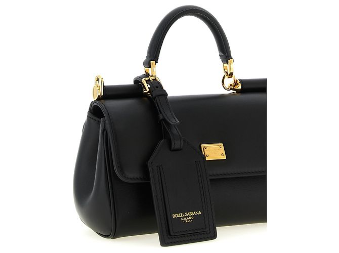 Dolce & Gabbana Borsa in pelle di vitello nera - vista 3