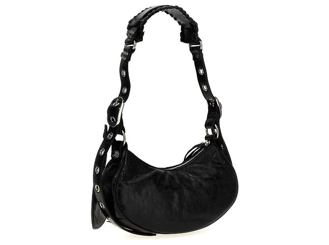 Balenciaga Borsa a tracolla in pelle di agnello nera - vista 2