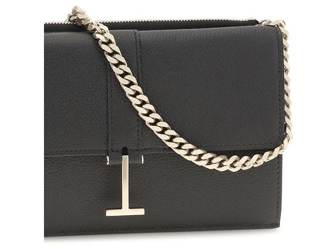Tom Ford Borsa a tracolla Bos Taurus in pelle di vitello nera - vista 4