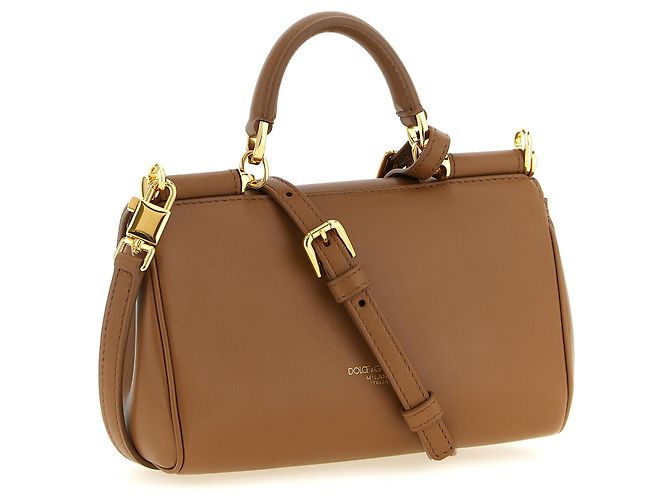 Dolce & Gabbana Borsa in pelle di vitello marrone - vista 2