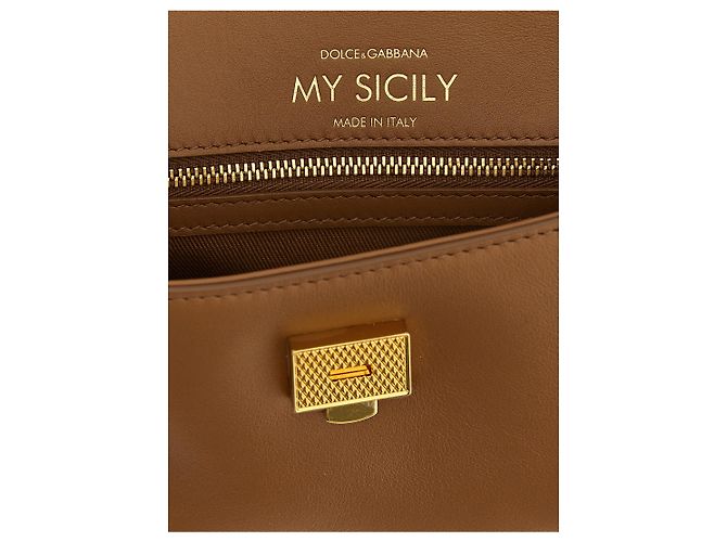 Dolce & Gabbana Borsa in pelle di vitello marrone - vista 4