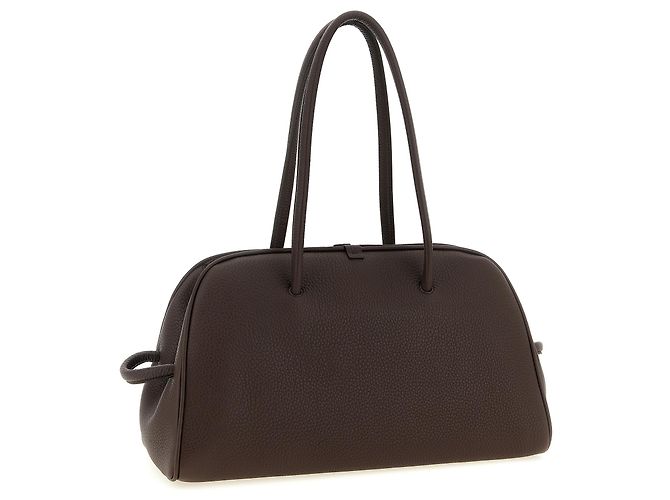 Jacquemus Borsa a tracolla in vitello marrone - vista 2