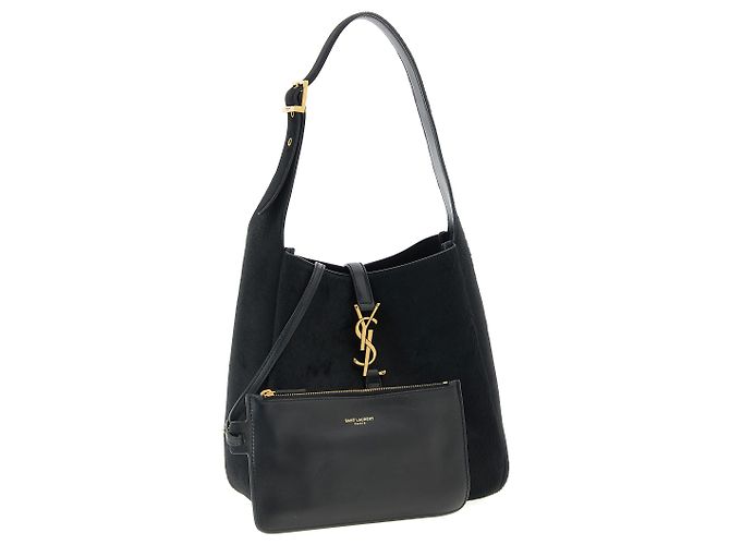 Autre Marque Borsa a tracolla in vitello nero - vista 3