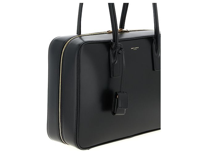 Autre Marque Borsa a tracolla in vitello nero - vista 3
