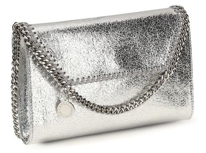 Stella Mc Cartney Borsa a tracolla in poliestere argento - vista 2