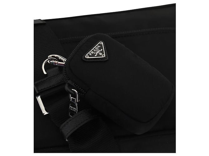 Prada Borsa a tracolla in nylon nero - vista 4