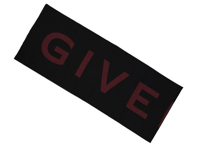 Givenchy Sciarpa in lana vergine nera - vista 3